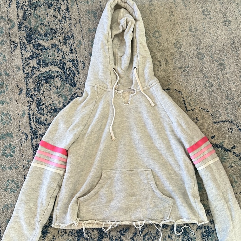 Mother cropped hooded sweatshirt